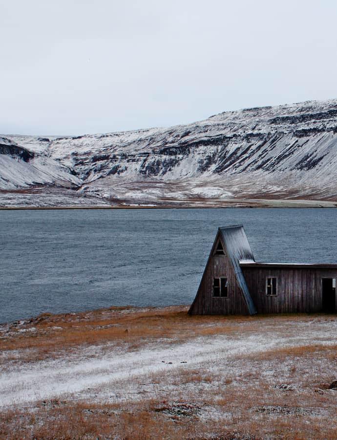 A-frame cabin, Westfjords, Iceland