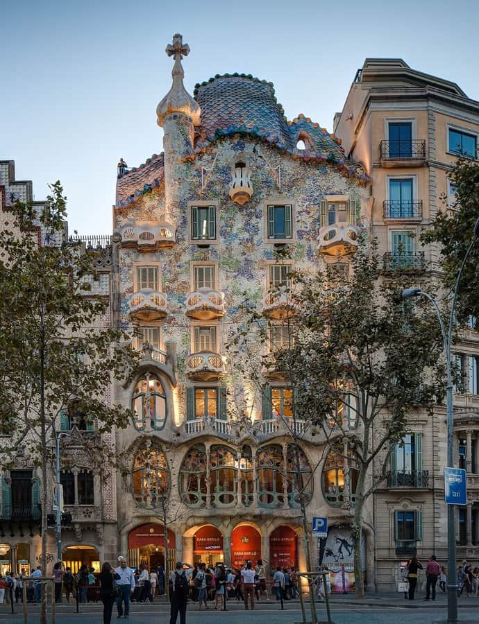 Casa Batlló, Barcelona, Spain: an example of Art Nouveau architecture