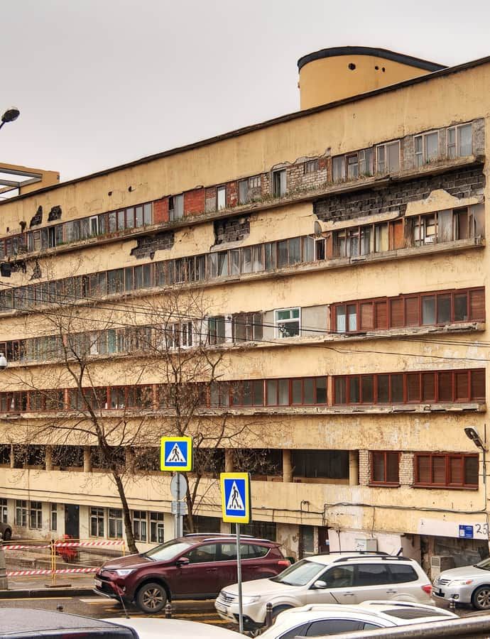 Narkomfin Building, Moscow, Russia: an example of Constructivism