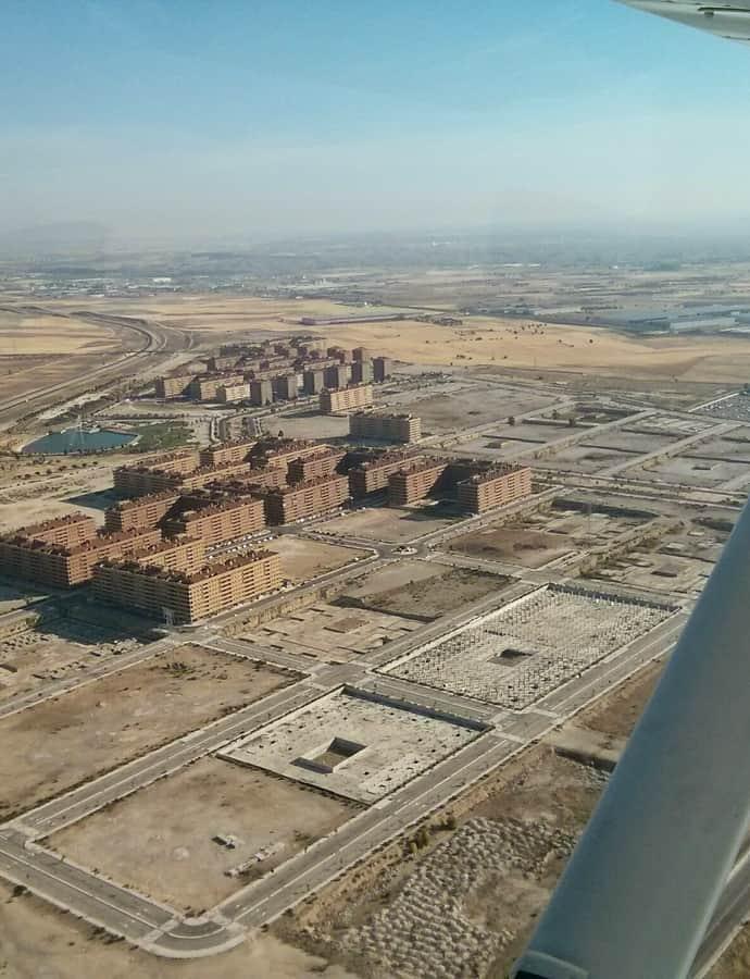 El Quiñón from the air, Seseña, Spain