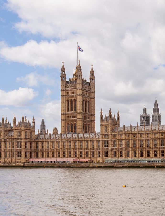 Palace of Westminster, London, England: an example of Gothic Revival