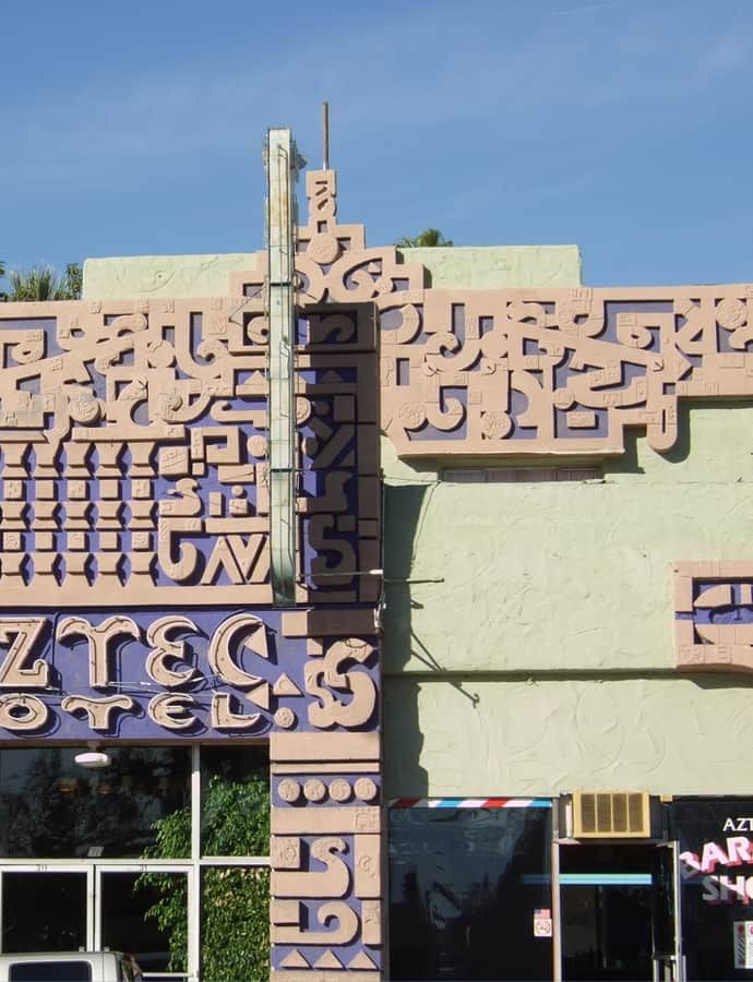 Aztec Hotel, Monrovia, California: an example of Mayan Revival