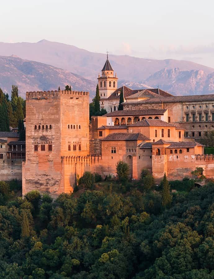 Court of the Lions, Alhambra, Granada, Spain: an example of Moorish / Mudéjar
