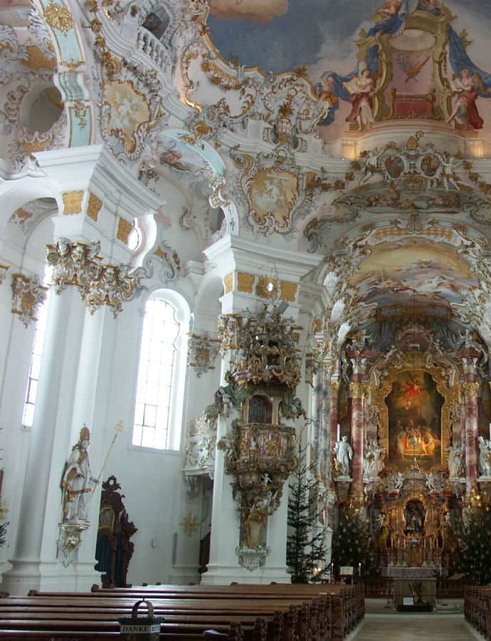 Wieskirche, Steingaden, Germany: an example of Rococo