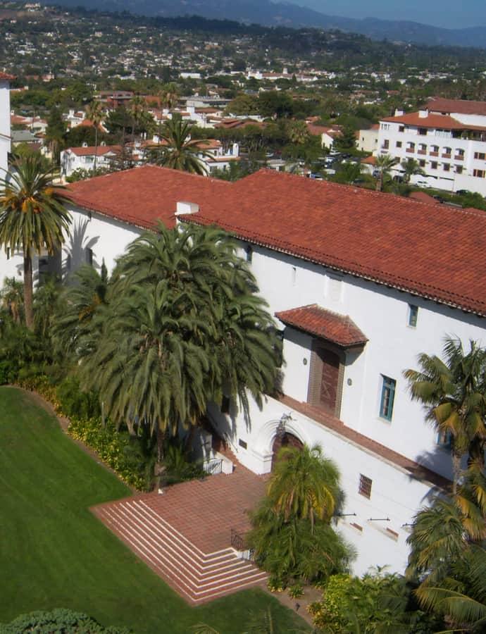 Santa Barbara County Courthouse, an example of Spanish Colonial Revival