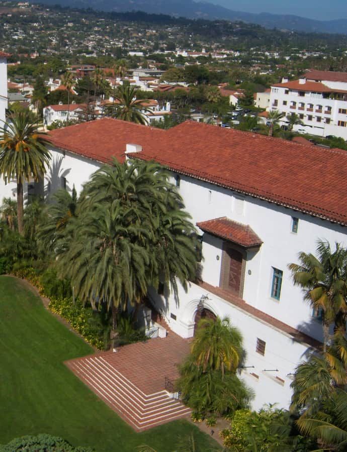 Santa Barbara County Courthouse, Santa Barbara, California: an example of Spanish Colonial Revival