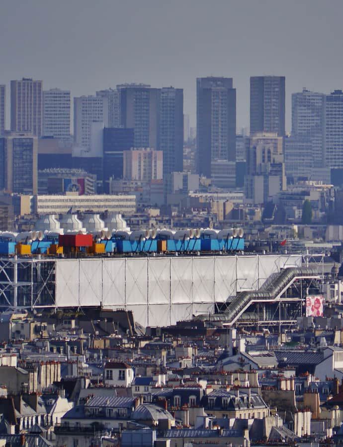 Centre Pompidou, Paris, France: an example of Structuralism / High-Tech architecture